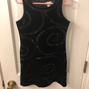 Black Sequin Swirl Dress
